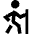 Hiking Icon from Sharp Solid Set
