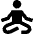 Meditation Icon from Sharp Solid Set