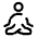 Meditation Icon from Solar Broken Set | Free Download as SVG Vector and Transparent PNG | Streamline icons