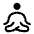 Meditation Round Icon from Solar Bold Set