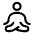 Meditation Round Icon from Solar Linear Set