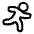 Running Icon from Plump Line Set