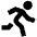 Running Icon from Sharp Solid Set