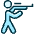 Shooting Rifle Person Aim Icon from Ultimate Duotone - Free Set