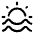 Water Sun Icon from Solar Linear Set