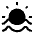 Water Sun Icon from Solar Bold Set