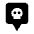 Map Pin Square Skull Dangerous Restrict Area icon - Free transparent PNG, SVG. No sign up needed.