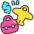 Business Trip Icon from Stickies Colors Set