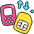 Mobile Phone Sim Icon from Stickies Colors Set
