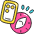 Mobile Direction Icon from Stickies Colors Set