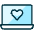 Laptop Heart Icon from Ultimate Duotone Set