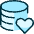 Database Heart Icon from Ultimate Duotone Set