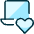 Laptop Heart Icon from Ultimate Duotone Set