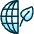 Ecology Globe Leaf Icon from Ultimate Duotone Set