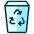 Recycling Trash Bin 1 Icon from Ultimate Duotone Set