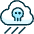 Pollution Rain Skull Icon from Ultimate Duotone Set