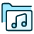 Folder Music Icon from Ultimate Duotone Set