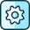 Cog Square 1 Icon from Ultimate Duotone Set