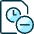 Time Clock File Subtract Icon from Ultimate Duotone Set