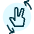 Gesture Two Finger Flip Left Icon from Ultimate Duotone Set