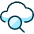 Cloud Search Icon from Ultimate Duotone Set | Free Download as SVG Vector and Transparent PNG | Streamline icons