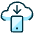 Cloud Smartphone Download Icon from Ultimate Duotone Set