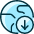 Earth Download Icon from Ultimate Duotone Set