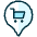 Style One Pin Cart Icon from Ultimate Duotone Set