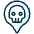 Style One Pin Skull Icon from Ultimate Duotone Set