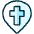 Style Three Pin Church Cross Icon from Ultimate Duotone Set | Free Download as SVG Vector and Transparent PNG | Streamline icons