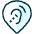 Style Three Pin Hearing Aid Icon from Ultimate Duotone Set