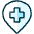 Style Three Pin Hospital Icon from Ultimate Duotone Set | Free Download as SVG Vector and Transparent PNG | Streamline icons