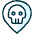 Style Three Pin Skull Icon from Ultimate Duotone Set