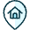 Style Two Pin Home Icon from Ultimate Duotone Set