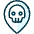 Style Two Pin Skull Icon from Ultimate Duotone Set