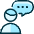 Messages People Man Bubble Oval 1 Icon from Ultimate Duotone Set | Free Download as SVG Vector and Transparent PNG | Streamline icons