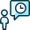 Messages People User Clock Icon from Ultimate Duotone Set