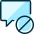 Messages Bubble Square Disable Icon from Ultimate Duotone Set