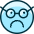 Smiley Sad Nerd Icon from Ultimate Duotone Set | Free Download as SVG Vector and Transparent PNG | Streamline icons