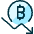 Crypto Currency Bitcoin Decrease Icon from Ultimate Duotone Set