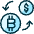 Crypto Currency Bitcoin Dollar Exchange Icon from Ultimate Duotone Set
