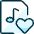 Audio File Heart Icon from Ultimate Duotone Set