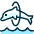 Marine Mammal Dolphin Jump Icon from Ultimate Duotone Set