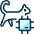 Pet Tracking Cat Chip Icon from Ultimate Duotone Set