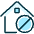 Real Estate Action House Disable Icon from Ultimate Duotone Set