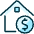 Real Estate Action House Dollar Icon from Ultimate Duotone Set
