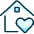 Real Estate Action House Heart Icon from Ultimate Duotone Set
