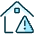 Real Estate Action House Warning icon - Free transparent PNG, SVG. No sign up needed.