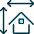 Real Estate Dimensions House Icon from Ultimate Duotone Set