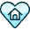 Real Estate Favorite Heart House Icon from Ultimate Duotone Set